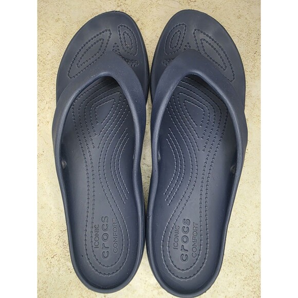 Crocs Kadee II Thong Flip Flops Women Sz 10 Comfort Beach Vacation Casual Sandal - Picture 3 of 7